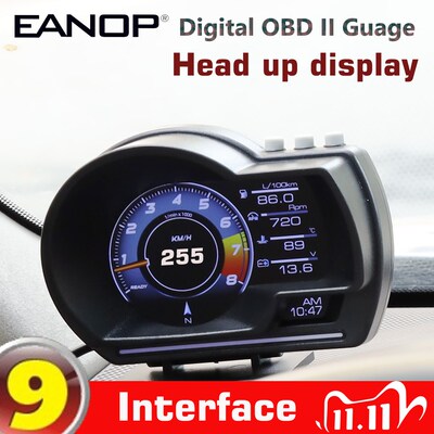 HUD L200 OBD+GPS head-up display OBD2 Scanner  Car Trip Comp