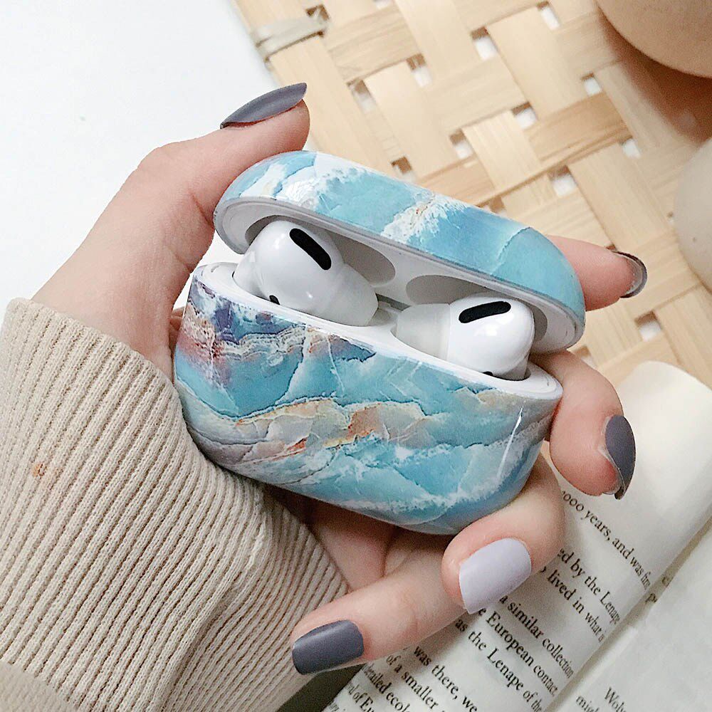 Earphone Case For AirPods Pro 2 Cases Marble Cracked Texture