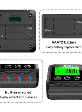 R&D PT180 Angle Protractor Universal Bevel 360 Degree Mini E