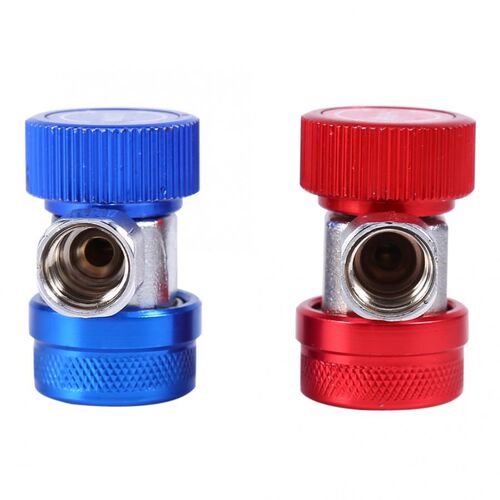 2x R134A AC Air Condition Adjustable Quick Coupler High Low