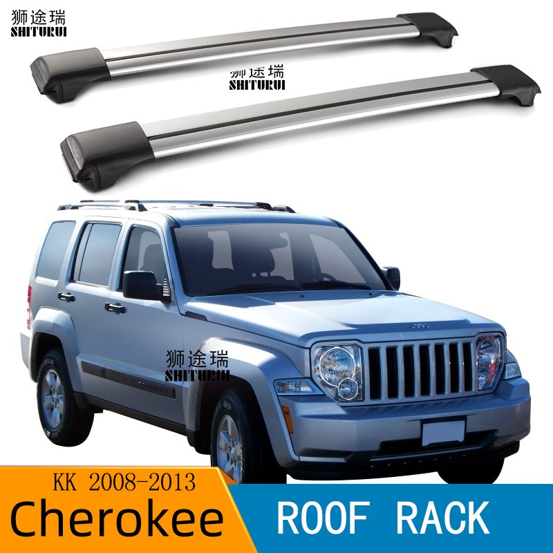 2Pcs Roof bars  JE.EP Cherokee KK 2008-2013 Alunum Alloy Sid