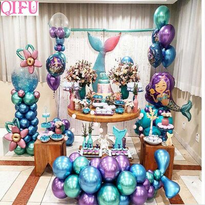 Mermaid Tail Metal Balloons Mermaid Party Birthday Party Dec