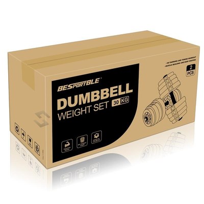 BESPORTBLE 30kg Dumbbell Weight Set with 16 Dumbbell Plates