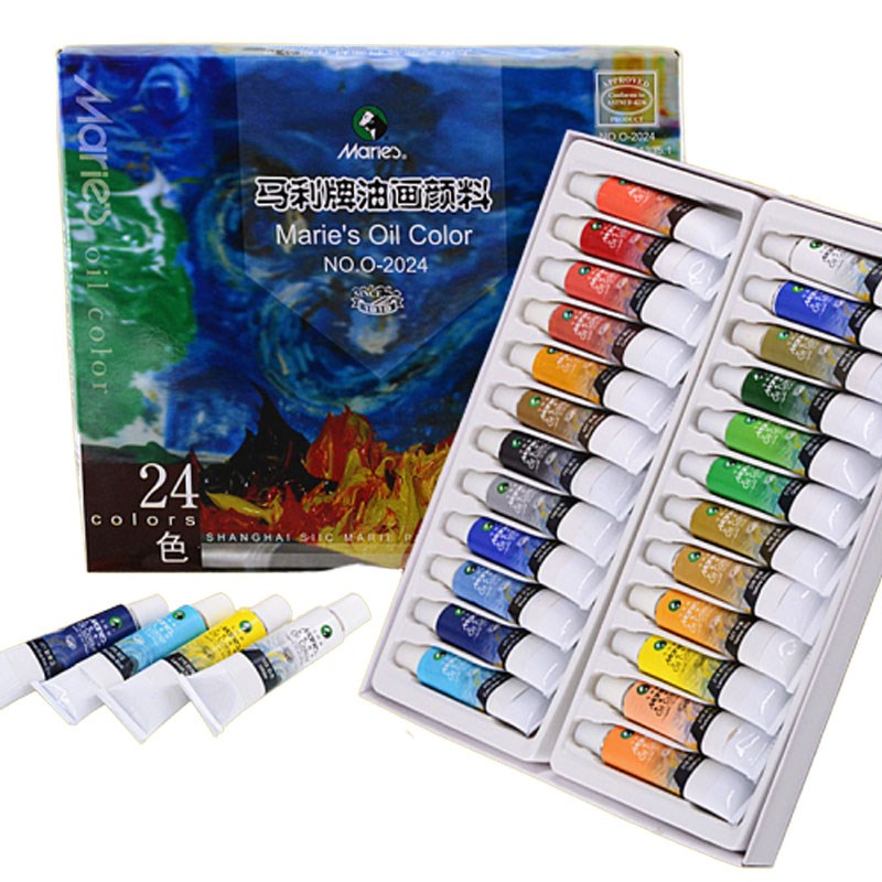 24 Colors 12ML Pigment Oil Paints Tube Oil paint Set For Oil