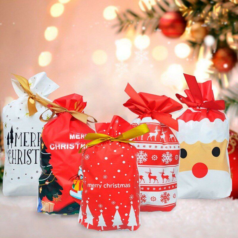 5pcs christmas candy bags happy new year 2021 xmas pack