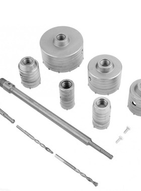 10Pcs 35-110mm C Core Drill Set SDS Extension Shank ungsten