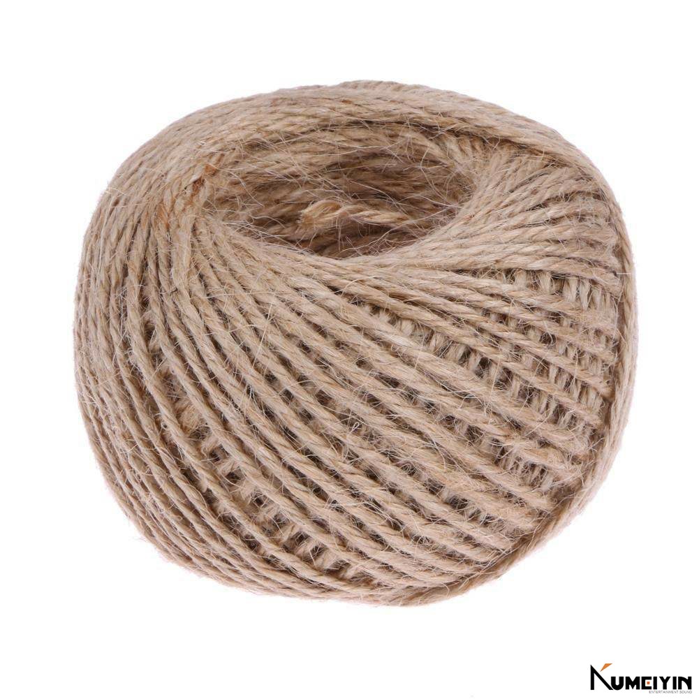 1 roll 50m 2mm  burlap hessian jute twine cord hemp rope str
