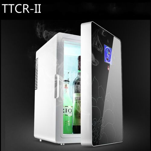 16L 220v 12v Dual-core LCD Display Mini Car Fridge ABS Multi