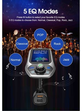 2021 Car MP3 Music Player Bluetooth 5.0 receiver FM transmit