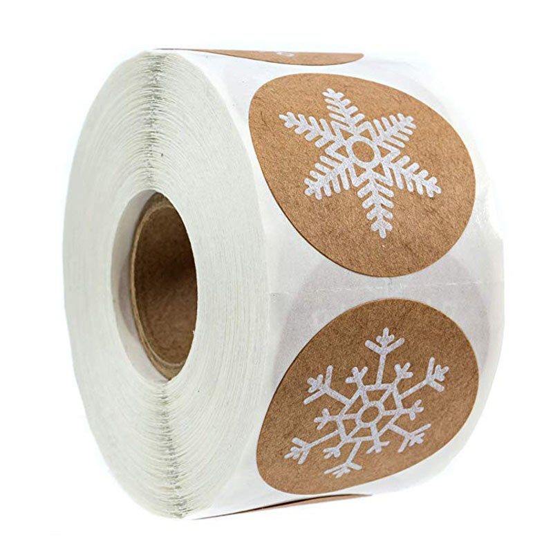 50-500pcs kraft stickers christmas gift decoration sticker p