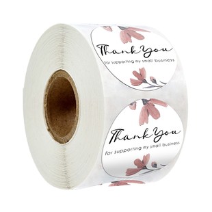 1inch Labels Roll Flower Thank You Stickers 50-500pcsScrapbo
