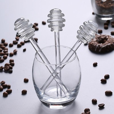 3Pcs Honey Dipper Sticks Glass Honey Spoon Syrup Dispenser H