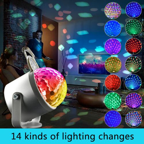 LED Disco Ball Light 9W Stage Magic Ball Light Water Pattern