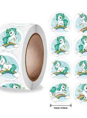 50-500pcs Unicorn Stickers 1inch Decorative Stickers Scrapbo