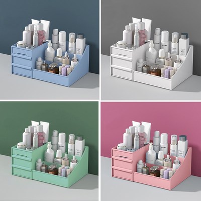 Plastic Makeup Storage Box Desk Organizer For Stationary Sto