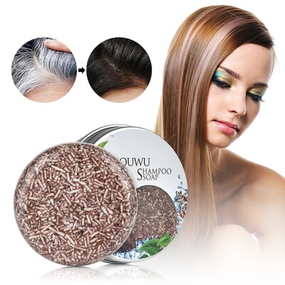 New Polygonum Essence Hair Darkening Shampoo Bar Soap Natura