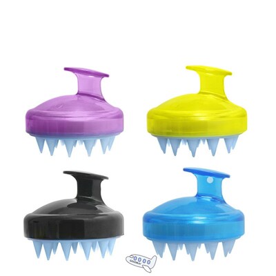 Transparent Silicone Shampoo Scalp Massage Brush Hair Washin