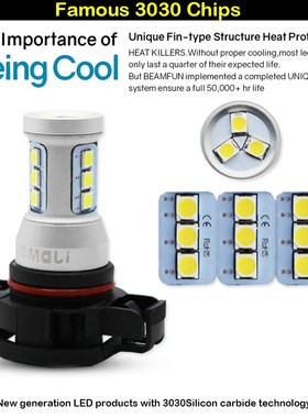 CANBS No Error H16 LED 5202 PS19W PSY24W LED Bulbs for ADI A