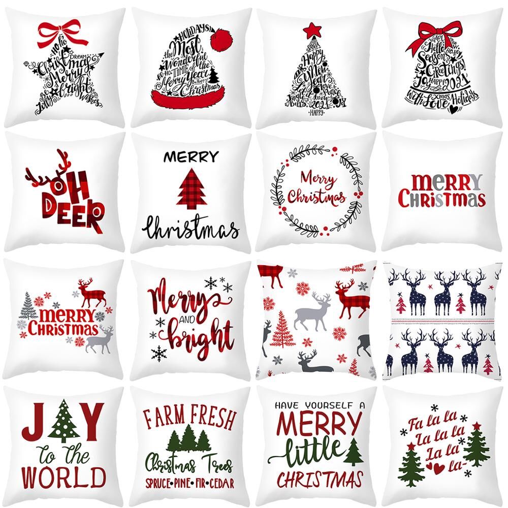 Christmas Cushion Cover Decorative Sofa Pillow Cover Case Se图片