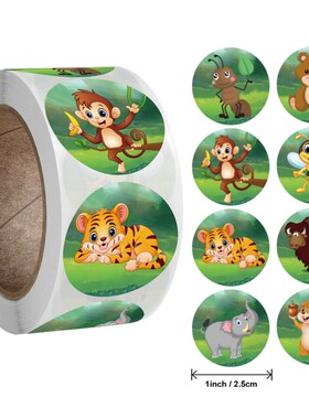 50-500pcs zoo Animals cartoon Stickers for kids classic toys
