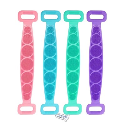 Silicone Back Scrubber Soft Loofah Bath Towel Bath Belt Body