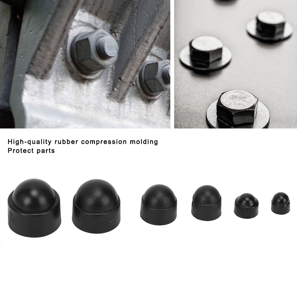 145PCs M4-M12 Bolt Cap Rubber Protective Fastener Nut Cover