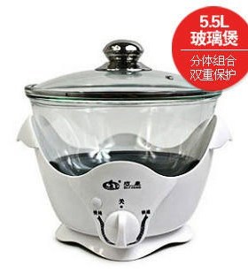 Kp-e515a glass pot 5.5l glass pot glass slow cooker glass po