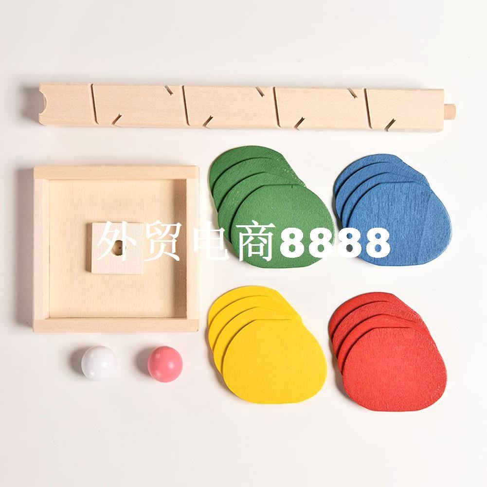 Wooden Tree Marble Ball Run Track ame Montessori Baby Toy A