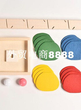 Wooden Tree Marble Ball Run Track ame Montessori Baby Toy A