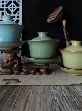 Gaiwan Teacup with Saucer Set Kung Fu Cup with Lid 5 Ounce P