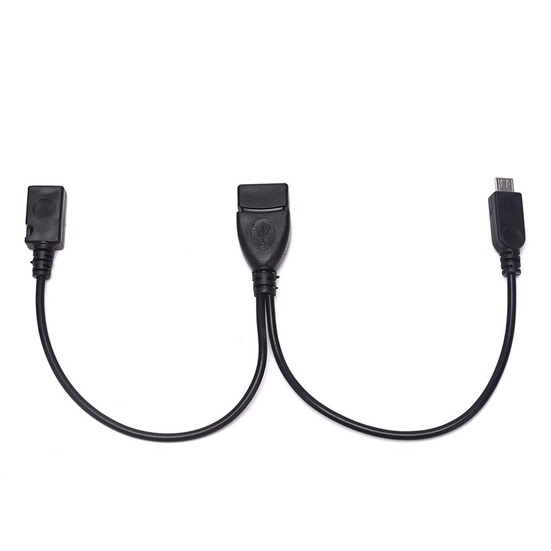 1pc 2 in 1 OTG Micro USB Host Power Y Splitter USB Adapter