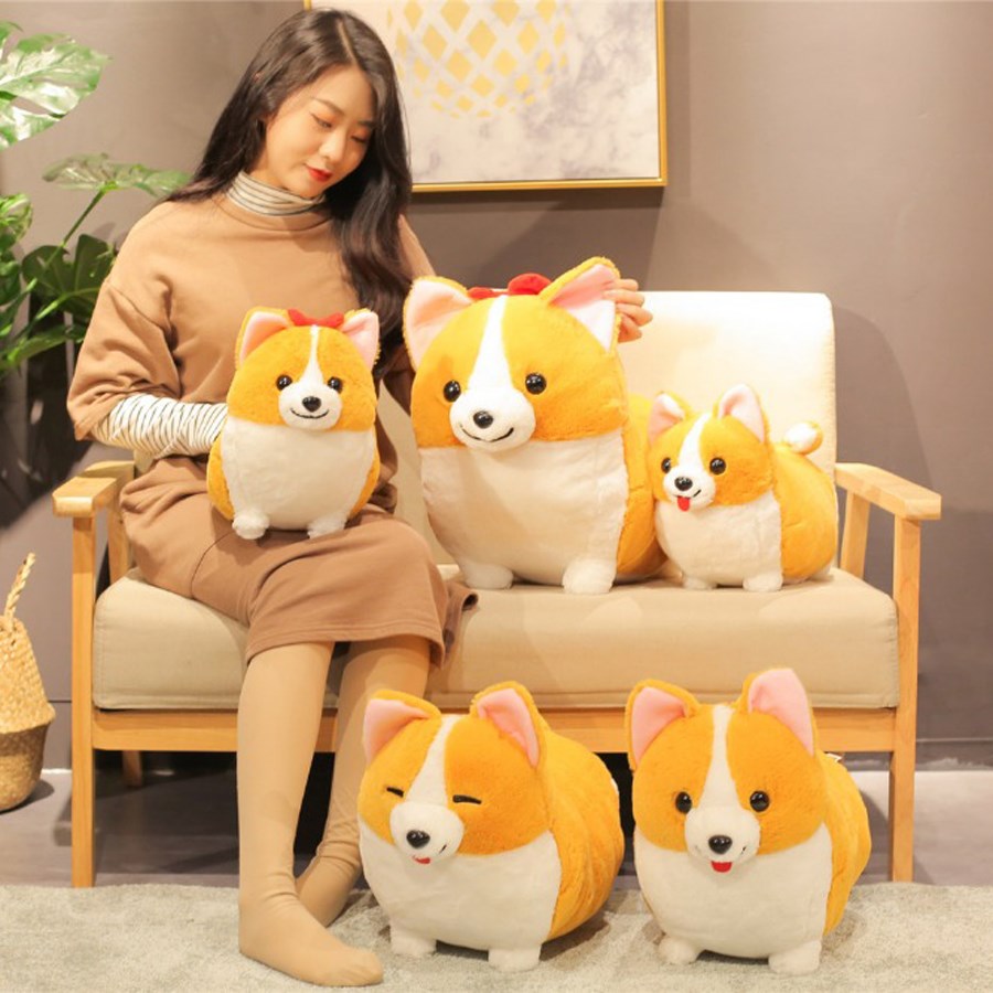 New Fat Corgi Dog Plush Toy Stuffed  Animal Cartoon Pillow