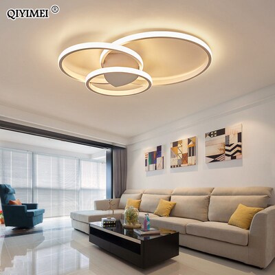 Modern  LED Chandeliers Lighting  Bedroom Living Room White