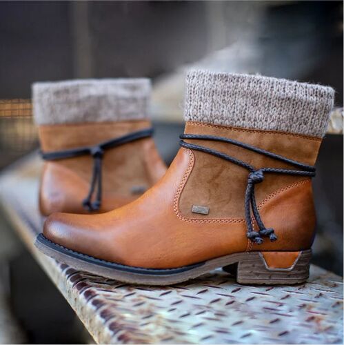 2020 Winter Boots Women Basic Ankle Boots Woman Round Toe Z