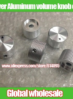 5pcs Silver Aluminum volume knob cap / with the pointer hole