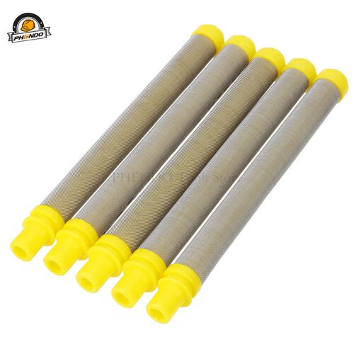 5pcs 100 Mesh Airless Spray Gun Filter  YELLOW Gun filter, m