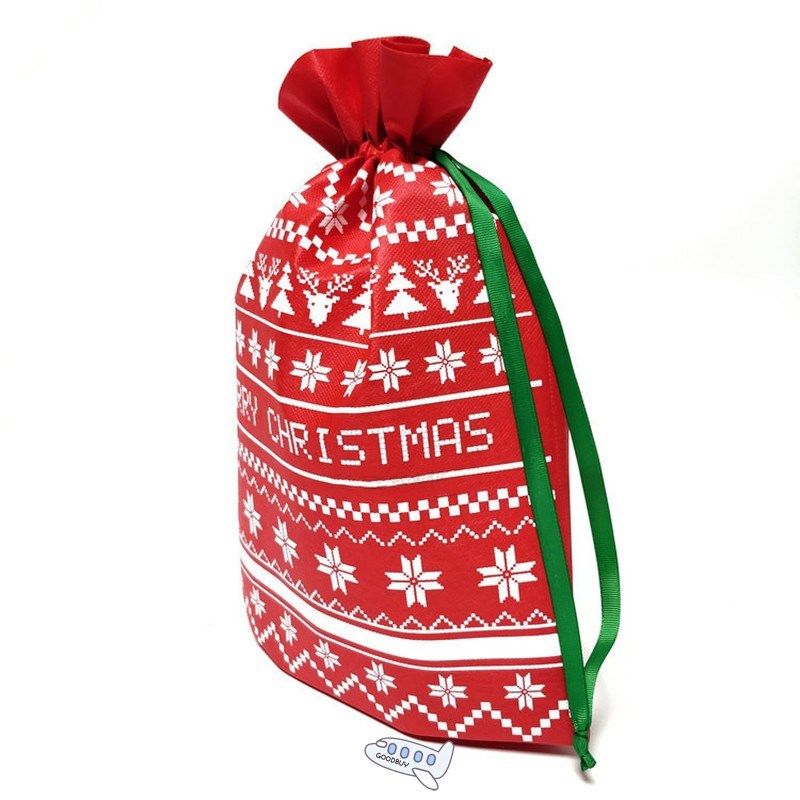 1pc cute shape merry christmas gift bag drawstring lovely po