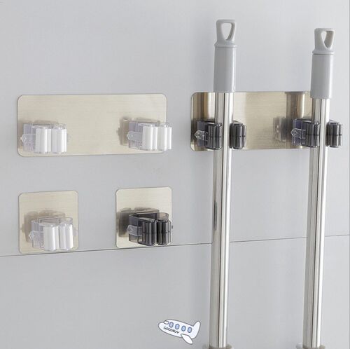 Mop Broom Holder Wall Mounted Mop Household Adhesive Storage