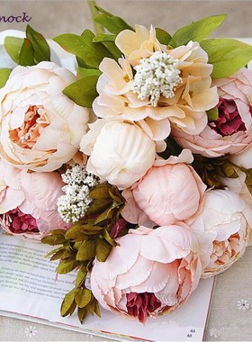 1Bunch European Artificial Peony Decorative Party Silk fake
