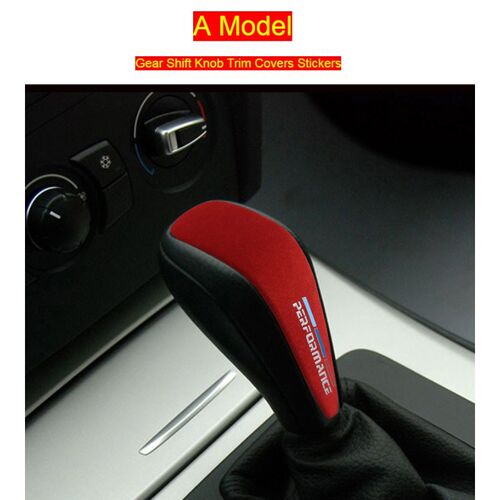 Car Styling Suede Wrapping Gear Shift Knob ABS Trim Covers S