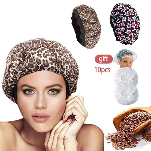 Flaxseed Baked Oil Care Heating Cap Hair Mask microwavable h
