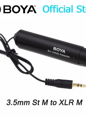 BOYA Condenser Right Angle 3.5mm St M to XLR M Cable Adapte
