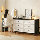 2024新款 复古梳妆台斗柜小户型卧室床尾化妆桌妆台一体收纳柜 法式