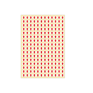 彩色箭头标识贴纸不良品标签贴返修贴不合格返工记号贴纸红色蓝色绿色黄色15mm箭头方向标签记号次品贴不干胶