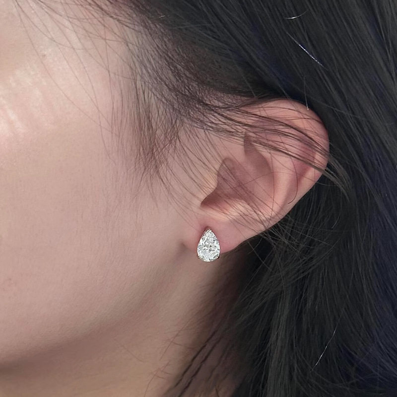 英国设计师cherry kitty轻奢精致超闪水滴钻耳钉女s925银气质高级