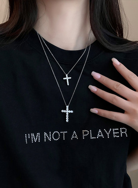 日本portney bell镶钻项链女夏季年新款轻奢卫衣链高级感锁骨链