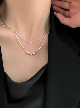 日本portney bell925银三颗米粒项链女ins博主小众质感极简椭圆