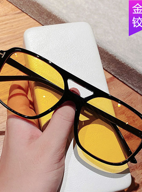 日本portney bellt字双梁太阳镜方形新款时尚潮流墨镜复古ins