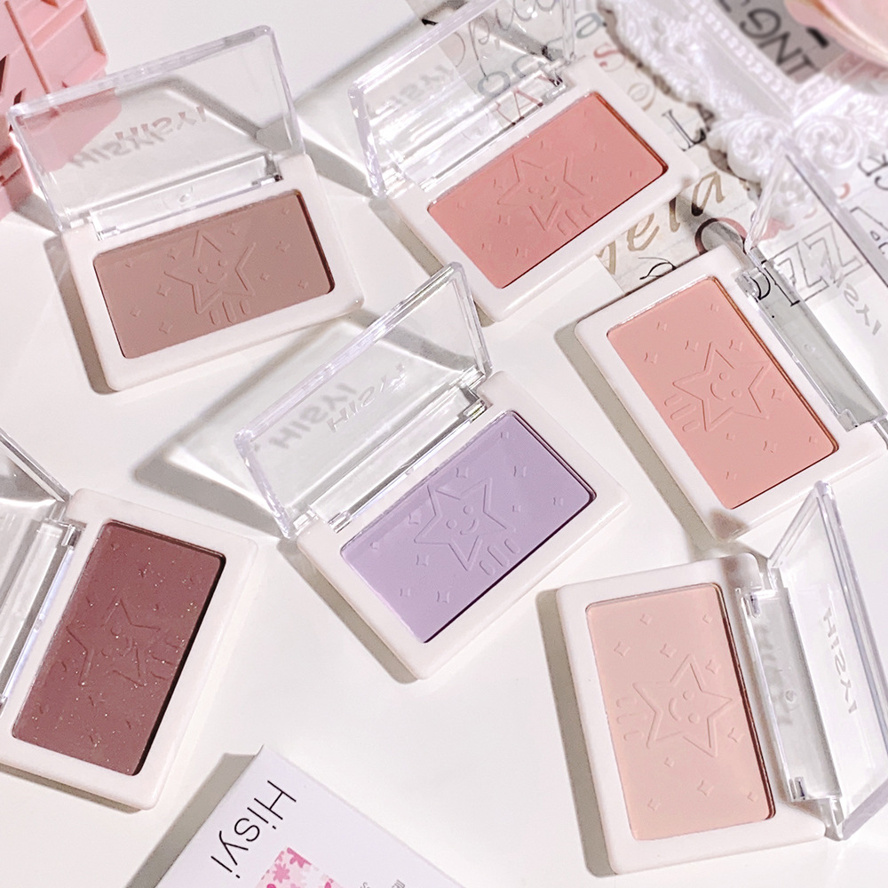 新款推荐HISYI腮红单色低饱和自然细腻脏脏暖粉色不易飞粉眼影