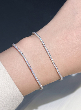 日本portney bells925银小罗马锆石手链女冷淡风ins小众高级感